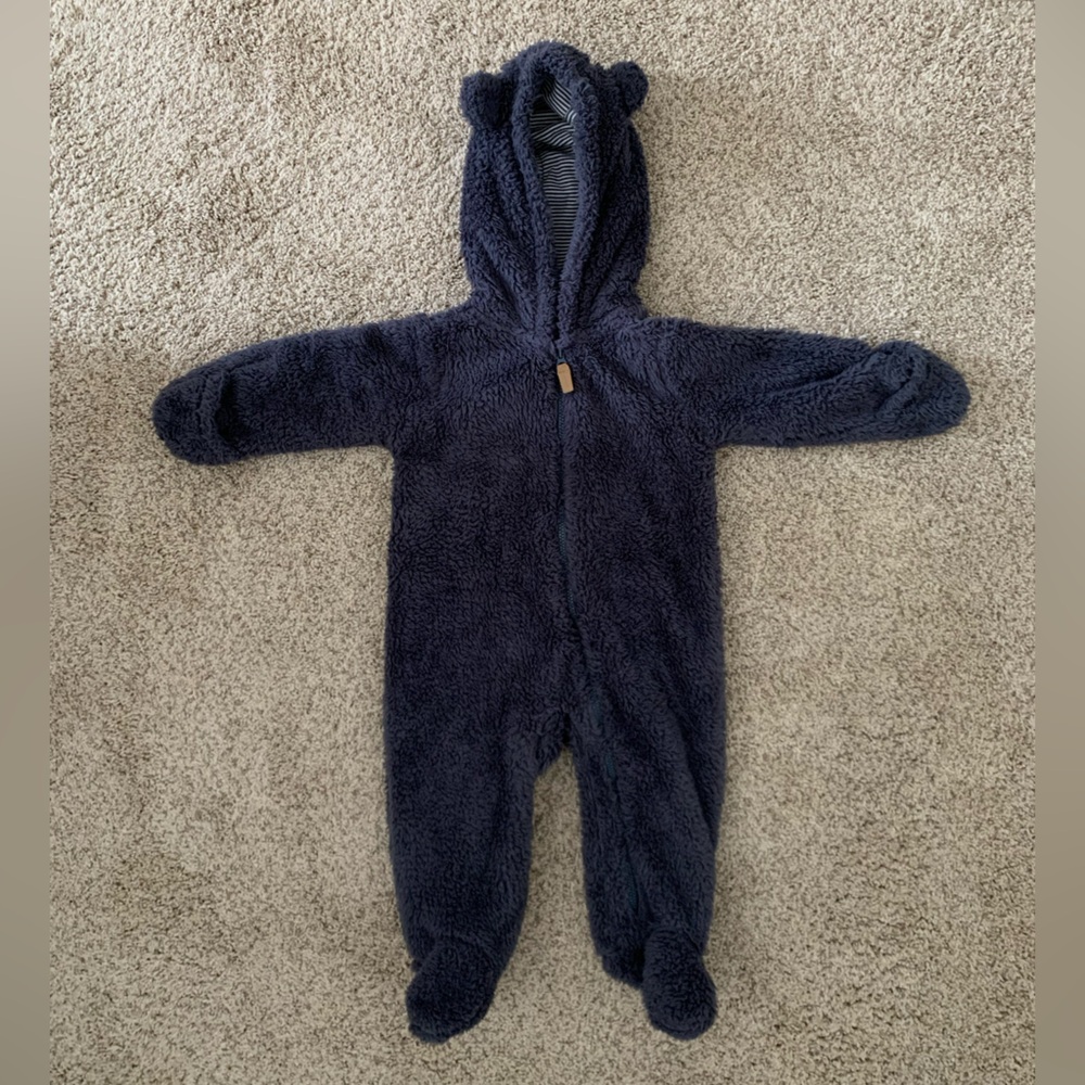 Carter's Navy Fleece Bunting- 6 months